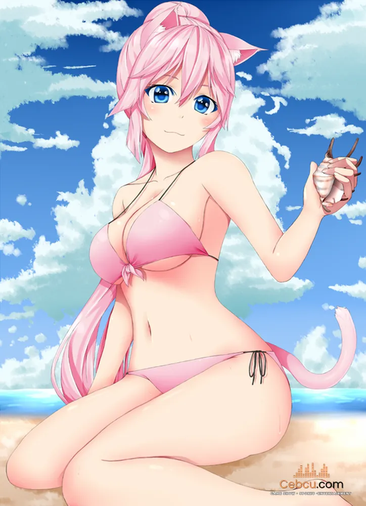 Trọn bộ hình ảnh Anime mặc đồ bơi ngực cực khủng