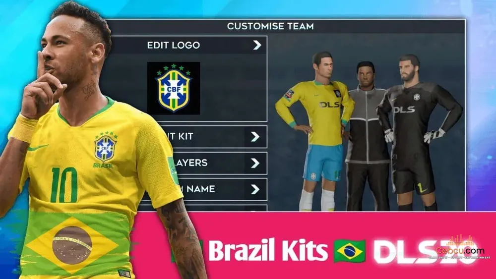 KIT bộ đồ thi đấu dành cho sân khách của Brazil